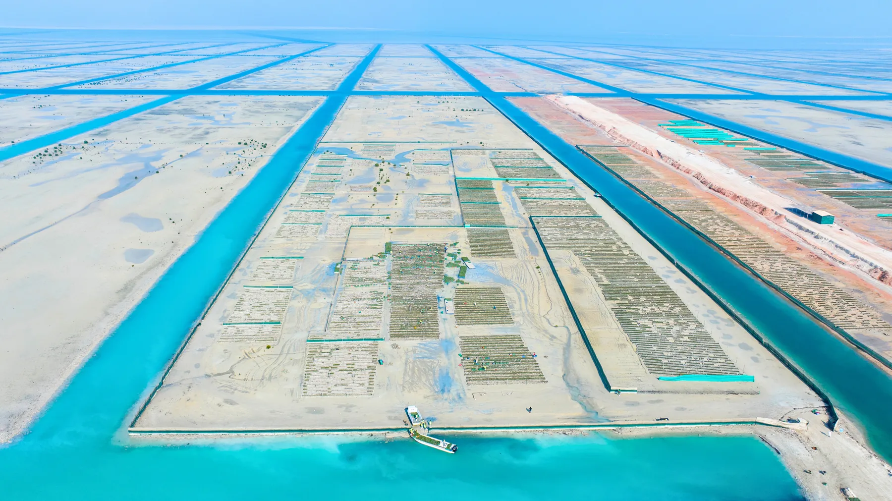 Aerial view of Al-Ruwais coastal development
