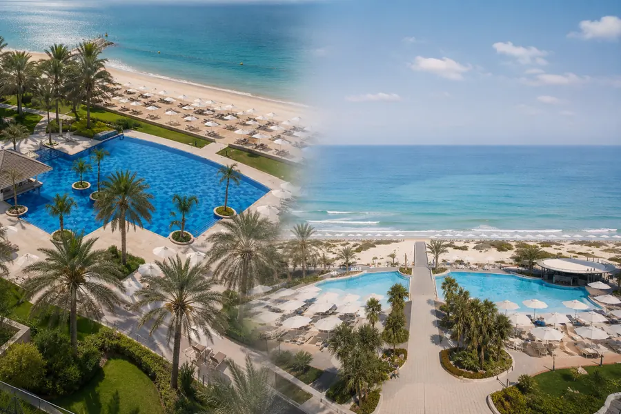 Coastal resort landscape